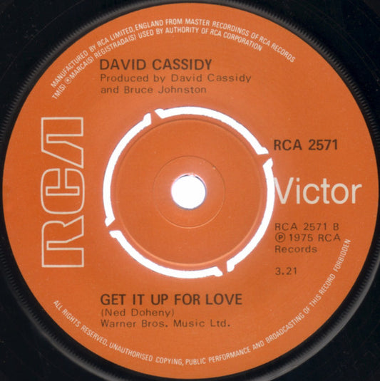 David Cassidy : I Write The Songs (7", Single, Pus)