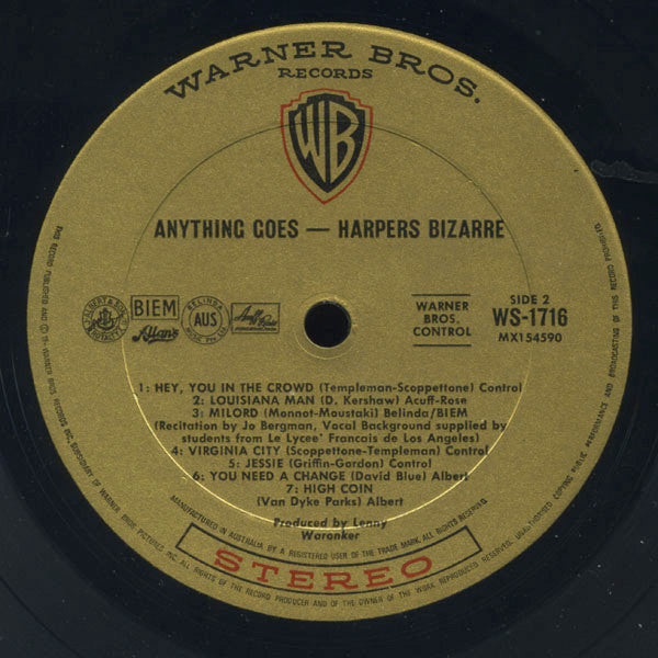 Harpers Bizarre : Anything Goes (LP, Album)
