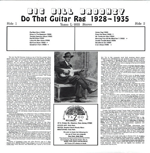 Big Bill Broonzy : Do That Guitar Rag: 1928 - 1935 (LP, Comp, RE, 180)