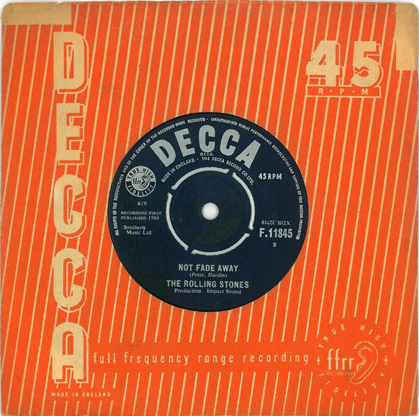 The Rolling Stones : Not Fade Away (7", Single, 4 P)