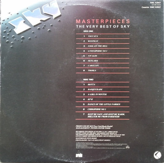 Sky (4) : Masterpieces - The Very Best Of Sky (LP, Comp, Gat)