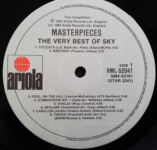 Sky (4) : Masterpieces - The Very Best Of Sky (LP, Comp, Gat)