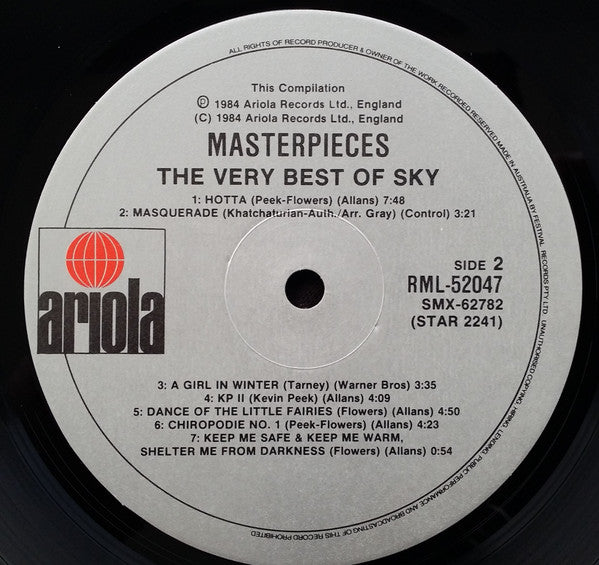 Sky (4) : Masterpieces - The Very Best Of Sky (LP, Comp, Gat)