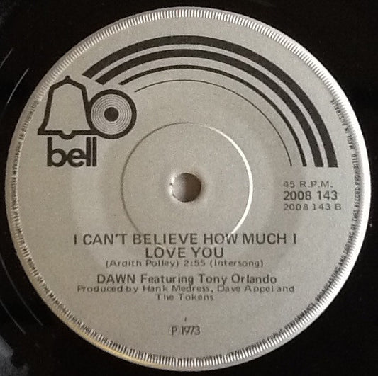 Dawn (5) Featuring Tony Orlando : Tie A Yellow Ribbon Round The Ole Oak Tree (7", Single)