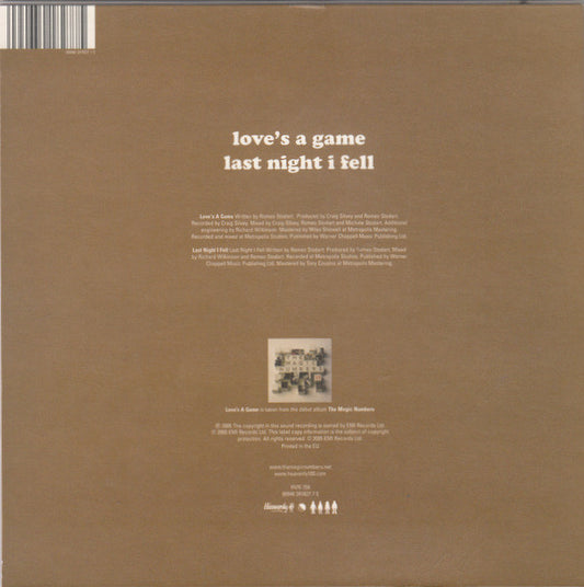 The Magic Numbers : Love's A Game (7", Single)