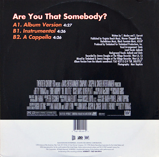 Aaliyah : Are You That Somebody? (12", Single)