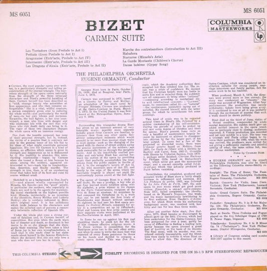 Eugene Ormandy Conducts The Philadelphia Orchestra / Georges Bizet : Carmen Suite (LP, Album)