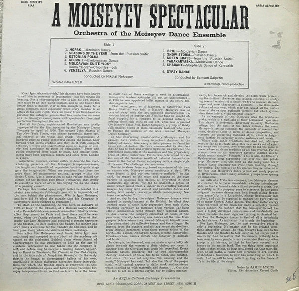 Оркестр Моисеева : A Moiseyev Spectacular (LP, Album)