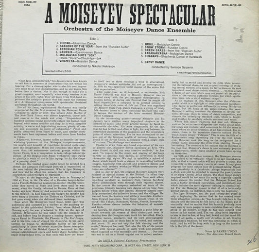 Оркестр Моисеева : A Moiseyev Spectacular (LP, Album)