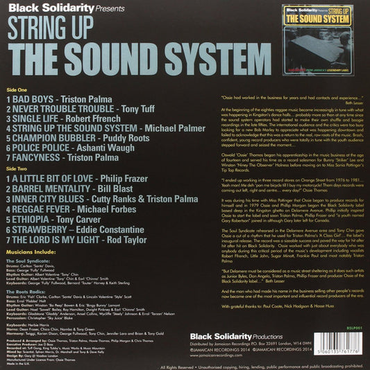 Various : Black Solidarity Presents String Up The Sound System (LP, Comp)