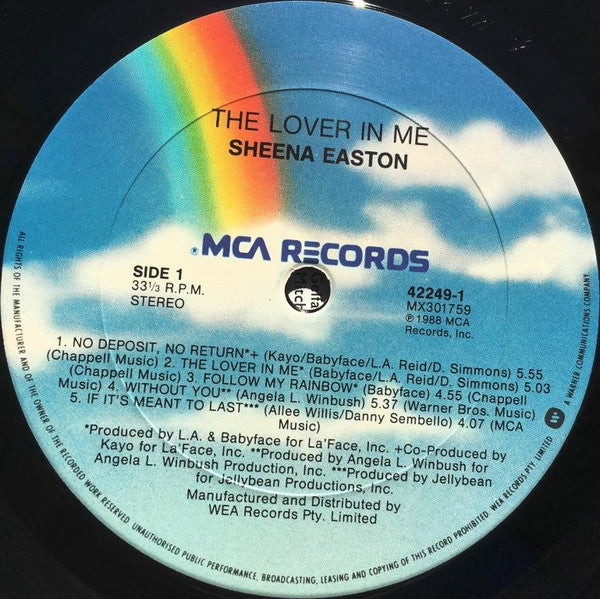 Sheena Easton : The Lover In Me (LP, Album)