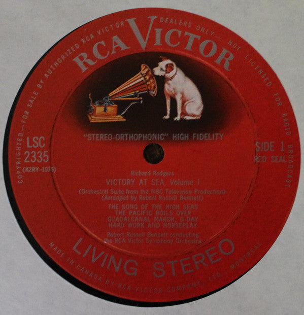 Richard Rodgers / Robert Russell Bennett / RCA Victor Symphony Orchestra : Victory At Sea Volume 1 (LP, Album, RE)