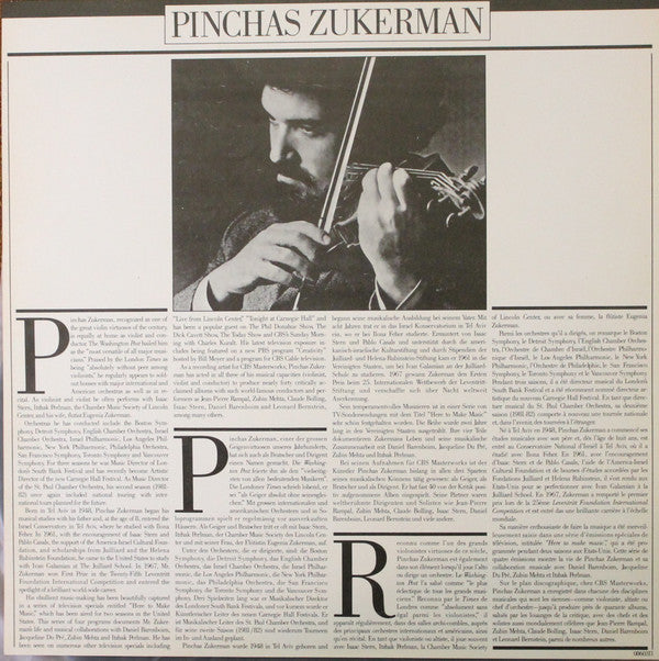 Isaac Stern, Pinchas Zukerman, Itzhak Perlman, Zubin Mehta, The New York Philharmonic Orchestra : Isaac Stern 60th Anniversary Celebration (LP)