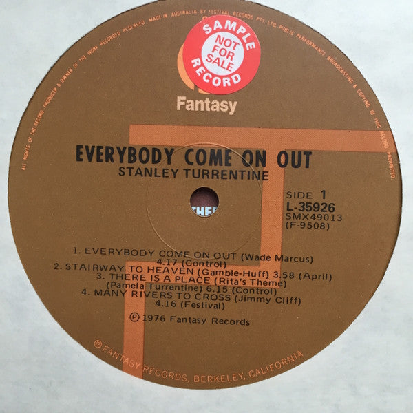 Stanley Turrentine : Everybody Come On Out (LP, Album)