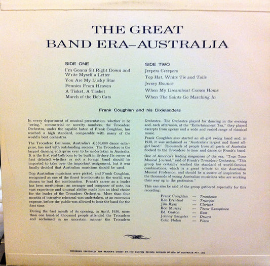 Frank Coughlan And His Dixielanders : The Great Band Era - Australia (LP)