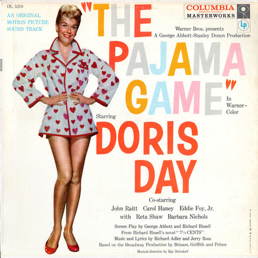 Doris Day, John Raitt, Carol Haney, Eddie Foy, Jr. With Reta Shaw, Barbara Nichols (2) : The Pajama Game (An Original Motion Picture Sound Track) (LP, Album, Mono, Blu)