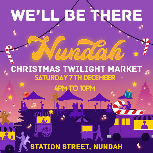 Festive Nundah Christmas Twilight Market poster.