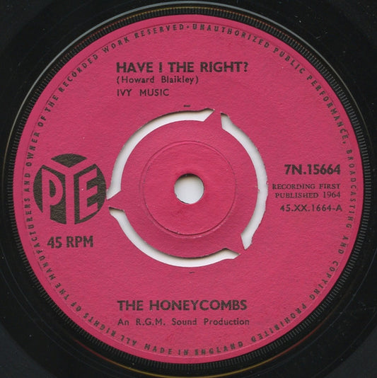 The Honeycombs : Have I The Right? (7", Single, 3 P)