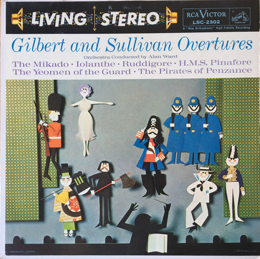 Gilbert And Sullivan* Orchestra Conducted By  Alan Ward (6) : Overtures (LP, Ind)