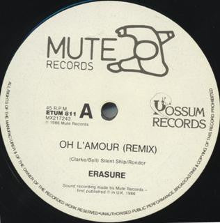 Erasure : Oh L'Amour (12", Single)