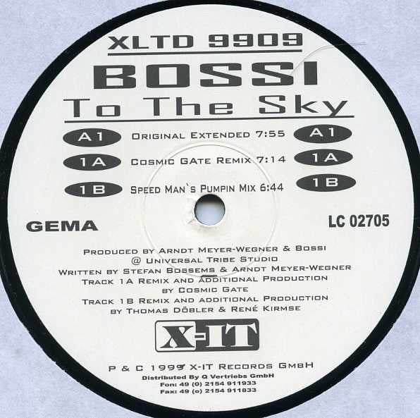 Bossi : To The Sky (12")