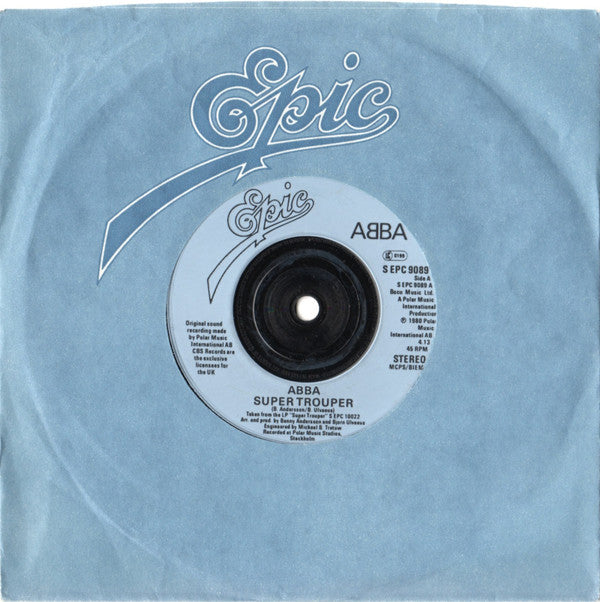 ABBA : Super Trouper (7", Single, RP, Blu)