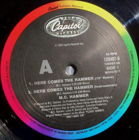 MC Hammer : Here Comes The Hammer (12", Single)