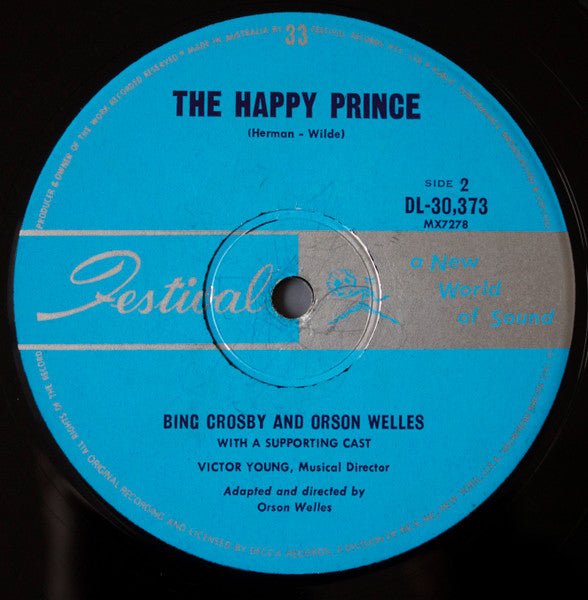 Bing Crosby - Orson Welles : The Happy Prince & The Small One (LP, Album, Mono)