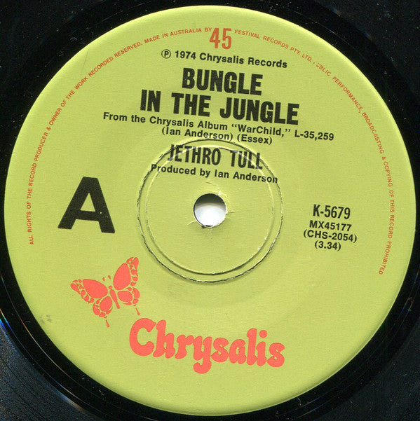 Jethro Tull : Bungle In The Jungle (7", Single)