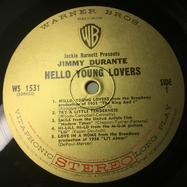 Jimmy Durante : Hello Young Lovers (LP, Album)