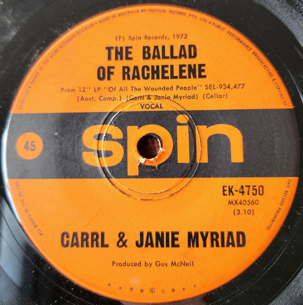 Carrl & Janie Myriad : Back In The Wildwoods Again (7", Single)