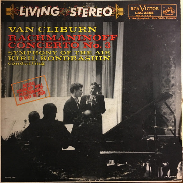 Rachmaninoff* - Van Cliburn, Symphony Of The Air, Kiril Kondrashin : Concerto No. 3 (LP, Album)