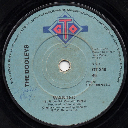 The Dooleys : Wanted (7", Single)