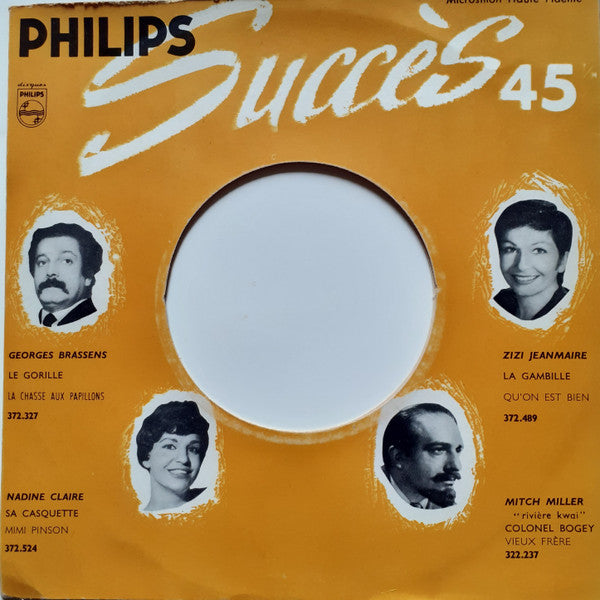 Georges Brassens Et Sa Guitare* : Le Gorille  / La Chasse Aux Papillons (7", Single)