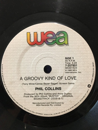 Phil Collins : A Groovy Kind Of Love (7", Single)