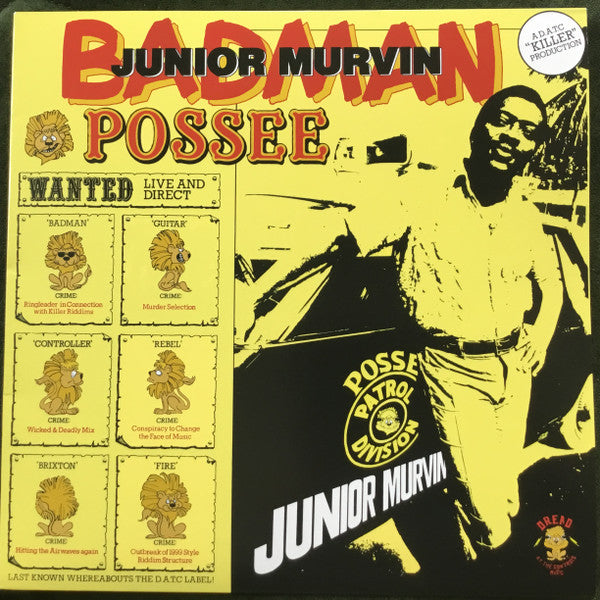 Junior Murvin : Badman Possee (LP, Album, Ltd, Num, RE, Yel)