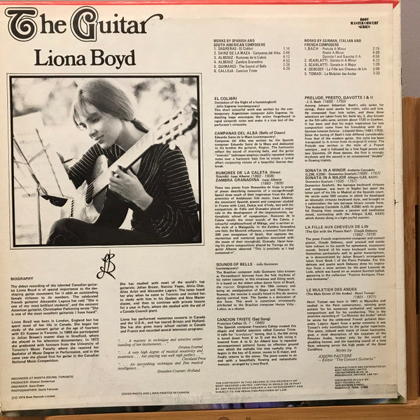 Liona Boyd : The Guitar (LP, Album, RE)