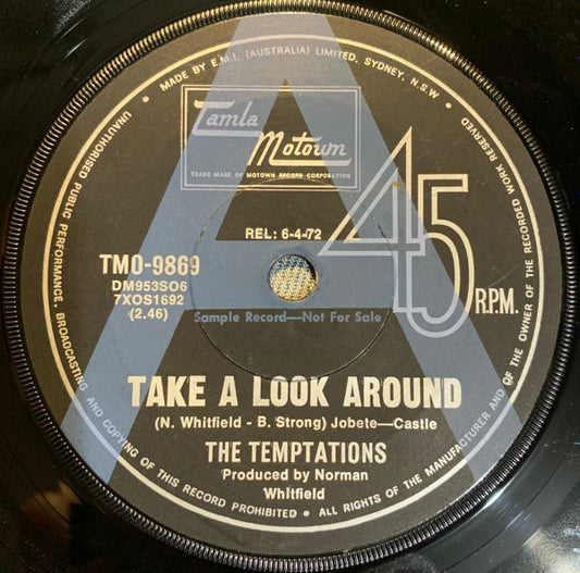 The Temptations : Take A Look Around (7", Single, Promo)