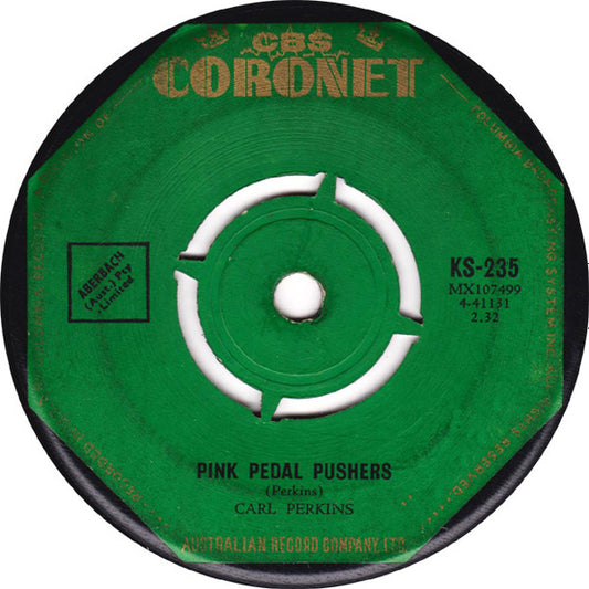 Carl Perkins : Pink Pedal Pushers (7", Single, Mono)