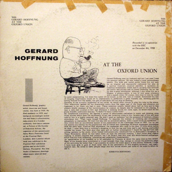 Gerard Hoffnung : Hoffnung At The Oxford Union (LP, Mono)