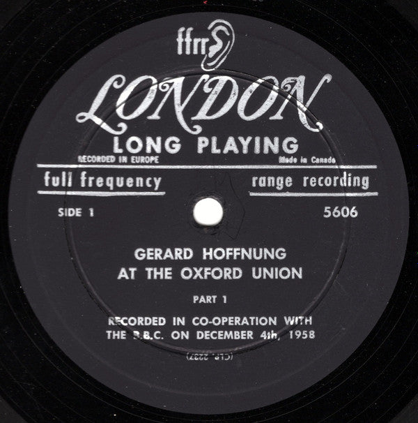 Gerard Hoffnung : Hoffnung At The Oxford Union (LP, Mono)