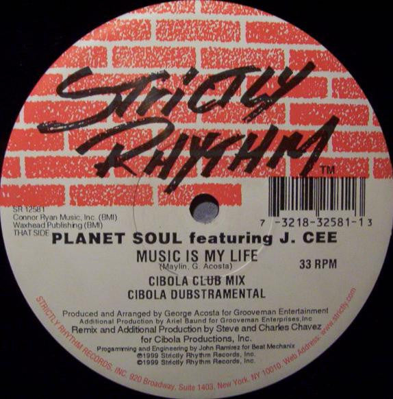 Planet Soul Featuring J. Cee : Music Is My Life (12")