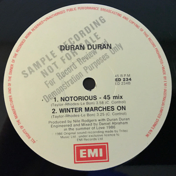 Duran Duran : Notorious (12")