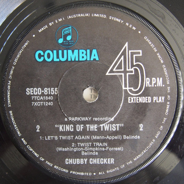 Chubby Checker : King Of The Twist (7", EP, Mono)