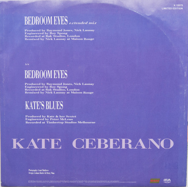 Kate Ceberano : Bedroom Eyes (12", Ltd)
