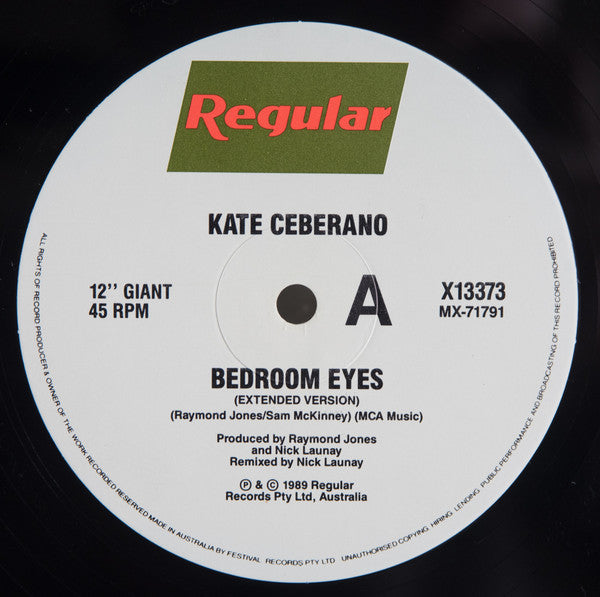 Kate Ceberano : Bedroom Eyes (12", Ltd)