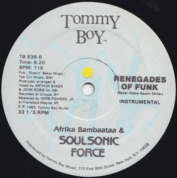 Afrika Bambaataa & Soulsonic Force : Renegades Of Funk! (12")