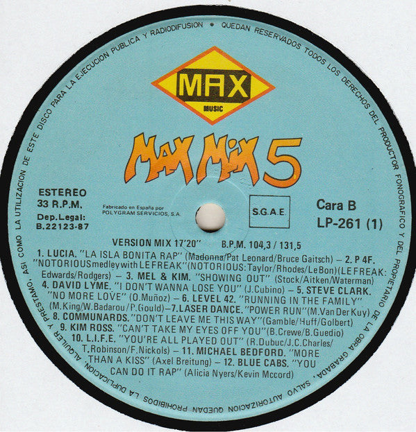 Various : Max Mix 5 (LP, Comp, Mixed)