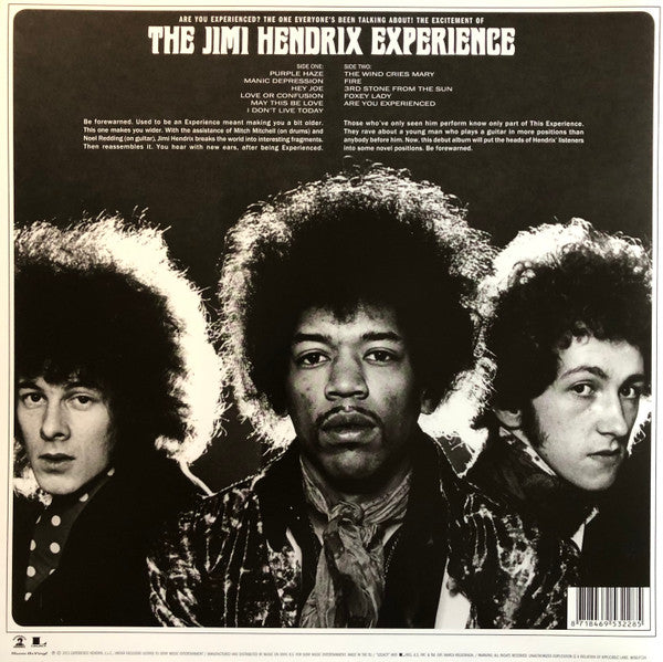 The Jimi Hendrix Experience : Are You Experienced (LP, Album, Mono, RE, RM, 180)