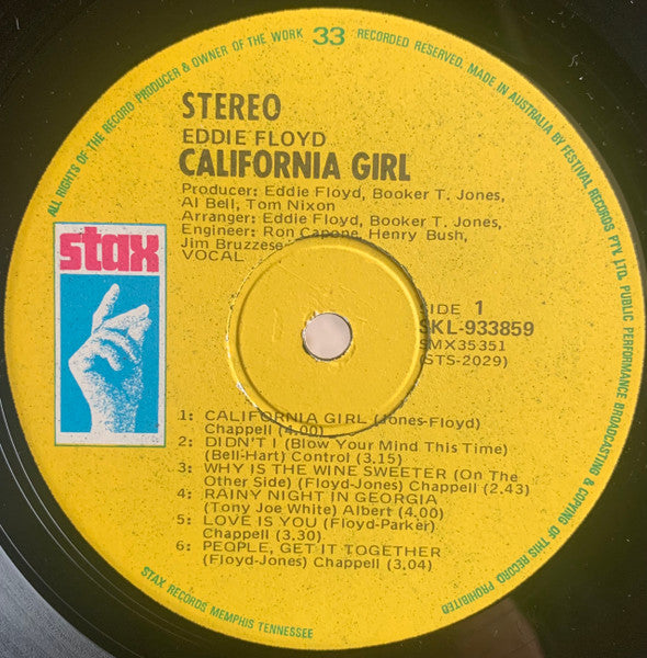 Eddie Floyd : California Girl (LP, Album)